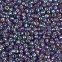Miyuki Round Seed Beads Size 8/0 Silver Lined Amethyst AB 22GM
