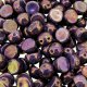 Cabochon Beads 2-Hole 6mm 20pcs - Violet Luster