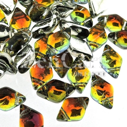 GemDUO 2-Hole beads 8x5mm 10GM - Backlit Tequila - Click Image to Close