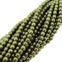 Czech Round Druk Beads 3mm - CT SM Golden Lime 100pcs