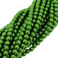 Czech Round Druk Beads 4mm - Saturated Metallic Kale 100pcs