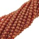 Czech Round Druk Beads 4mm - Sueded Gold Ruby Appx 100pcs