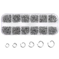 Set of 6 Sizes - Jump Rings, 4mm - 6mm, 20-21 Gauge, 10/Size