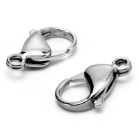 Lobster Claw Clasps 15mm Stainless Steel 10pcs