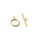 Toggle Clasp 20x15mm Stainless Steel 10 Sets Gold Tone