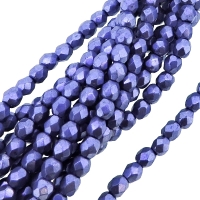 Fire Polished Faceted 3mm Round Beads 50pcs - CT SM Ultra Violet