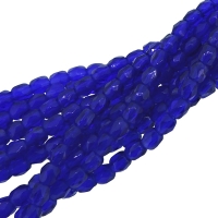 Fire Polished Faceted 3mm Round Beads 50pcs - Cobalt