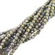 Fire Polished Faceted 3mm Round Beads 50pcs - Opq Green Luster