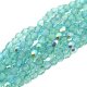 Fire Polished Faceted 3mm Round Beads 50pcs - Lt Teal AB