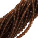 Fire Polished Faceted 4mm Round Beads 100pcs - Smoke Topaz