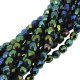 Fire Polished Faceted 4mm Round Beads 100pcs - Green Iris