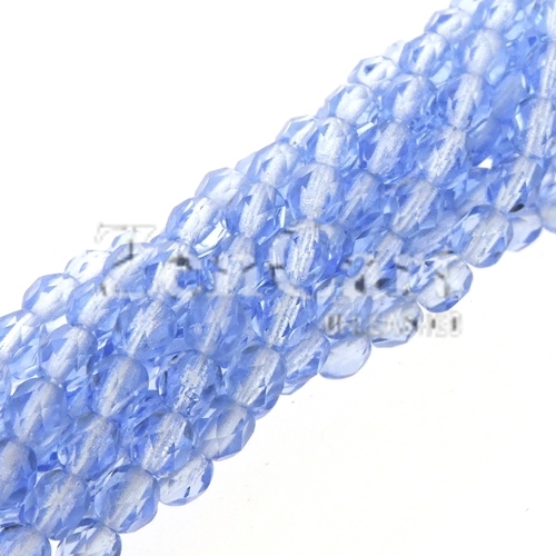 Fire Polished Faceted 4mm Round Beads 100pcs - Medium Sapphire - Click Image to Close