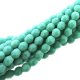 Fire Polished Faceted 4mm Round Beads 100pcs - Opq Turquoise