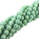 Fire Polished Faceted 4mm Round Beads 100pcs - Sueded Gld Turqse