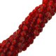Fire Polished Faceted 4mm Round Beads 100pcs - Silver Lined Ruby