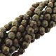 Fire Polished Faceted 4mm Round Beads 100pcs - Picasso Umber