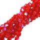 Fire Polished Faceted 4mm Round Beads 100pcs - Siam Ruby AB