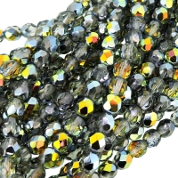 Fire Polished Faceted 6mm Round Beads 6"str - Crystal Marea
