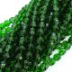 Fire Polished Faceted 6mm Round Beads 6"str - Green Emerald