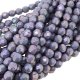 Fire Polished Faceted 6mm Round Beads 6"str - Luster Opq Amy