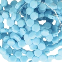 Czech Glass Honeycomb Beads 2-Hole 6mm 30 Pcs Blue Turquoise