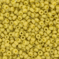 Miyuki Round Seed Beads Size 11/0 Frost Opq Glaze Rnbw Yellow