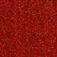 Miyuki Round Seed Beads 15/0 Semi-Matte Silver-Lined Dk Ruby