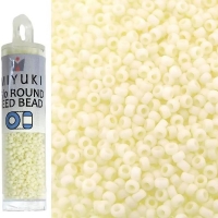 Miyuki Round Seed Beads 15/0 Matte Cream 8.2GM