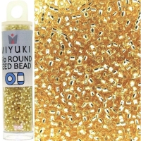 Miyuki Round Seed Beads 15/0 Silver Lined Gold 8.2GM