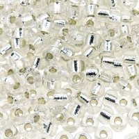 Miyuki Round Seed Beads 6/0 Silver Lined Crystal 20GM