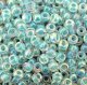 Miyuki Round Seed Beads 6/0 Glazier Blue Lined Crystal AB 20GM