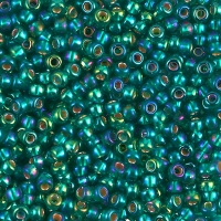 Miyuki Round Seed Beads Size 8/0 Silver Lined Emerald AB 22GMM