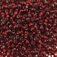 Miyuki Round Seed Beads Size 8/0 Silver Lined Ruby Red 22GM