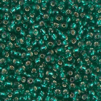 Miyuki Round Seed Beads Size 8/0 Silver Lined Emerald 22GM