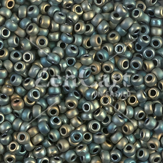 Miyuki Round Seed Beads Size 8/0 Matte Metallic Teal AB 22GM - Click Image to Close