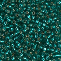 Miyuki Round Seed Beads Size 8/0 Silver Lined Tr Teal 22GM