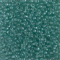 Miyuki Round Seed Beads Size 8/0 Transparent Sea Foam Luster