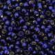 Miyuki Round Seed Beads Size 8/0 Duracoat Silver Lined Navy Blue