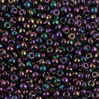 Miyuki Round Seed Beads Size 8/0 Metallic Dark Plum Iris 22GM