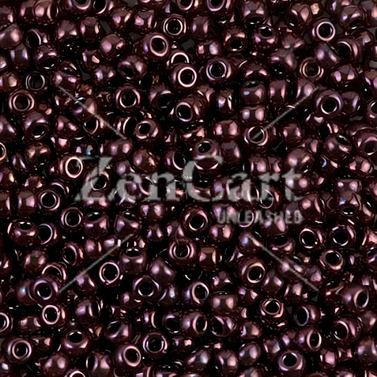 Miyuki Round Seed Beads Size 8/0 Metallic Dark Raspberry 22GM - Click Image to Close