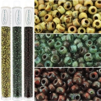 Miyuki Round Seed Beads Size 8/0 Picasso Collection 2