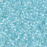DB1672 Miyuki Delica Beads Size 11/0 Pearl Lined Glacier Blue AB