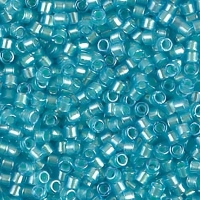 DB1708 Miyuki Delica Seed Beads 11/0 Mint Pearl Lined Ocean Blue