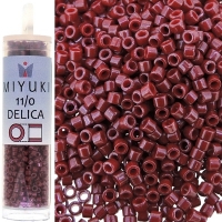 DB654 Miyuki Delica Seed Beads 11/0 Dyed Opaque Cranberry 7.2G