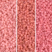 Miyuki Delica Seed Beads 11/0 Combo: Duracoat Opaque Pinks