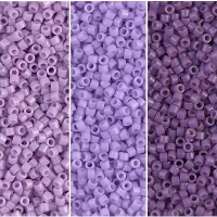 Miyuki Delica Seed Beads 11/0 Combo: Duracoat Opaque Purples