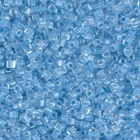 Miyuki Square Seed Beads 1.8mm, ICL Faded Denim / Crystal 8.2GM