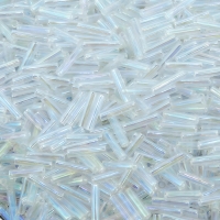 Miyuki Slender Bugle Beads 6mm x 1.3mm 13GM Crystal AB