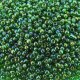 Seed Beads Round Size 11/0 28GM Trans Rainbow Green