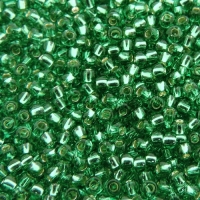 Seed Beads Round Size 11/0 28GM Silver Lined Dark Peridot